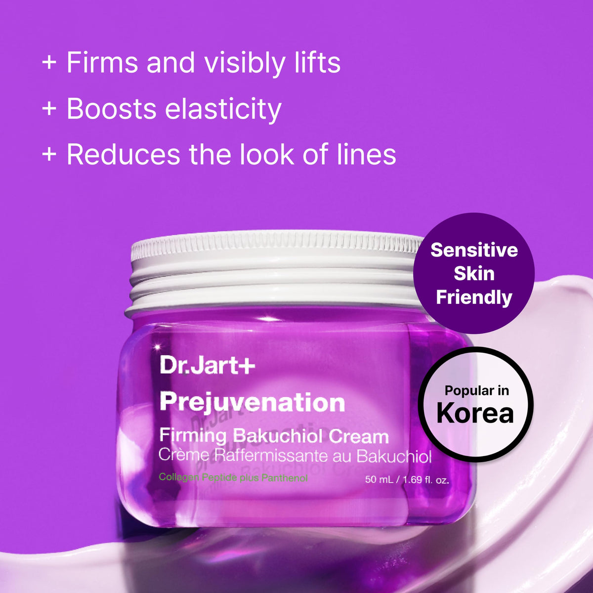 Dr.Jart+ cream texture close-up highlighting smooth hydrating finish
