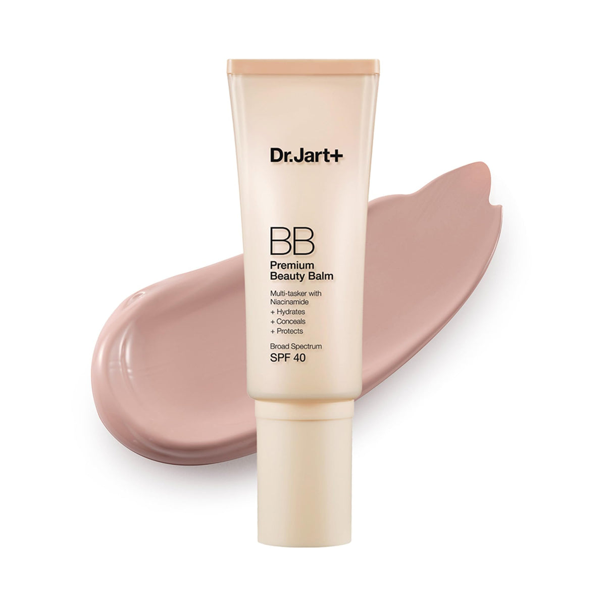 Dr.Jart+ front tube view showing compact BB cream packaging and SPF benefit