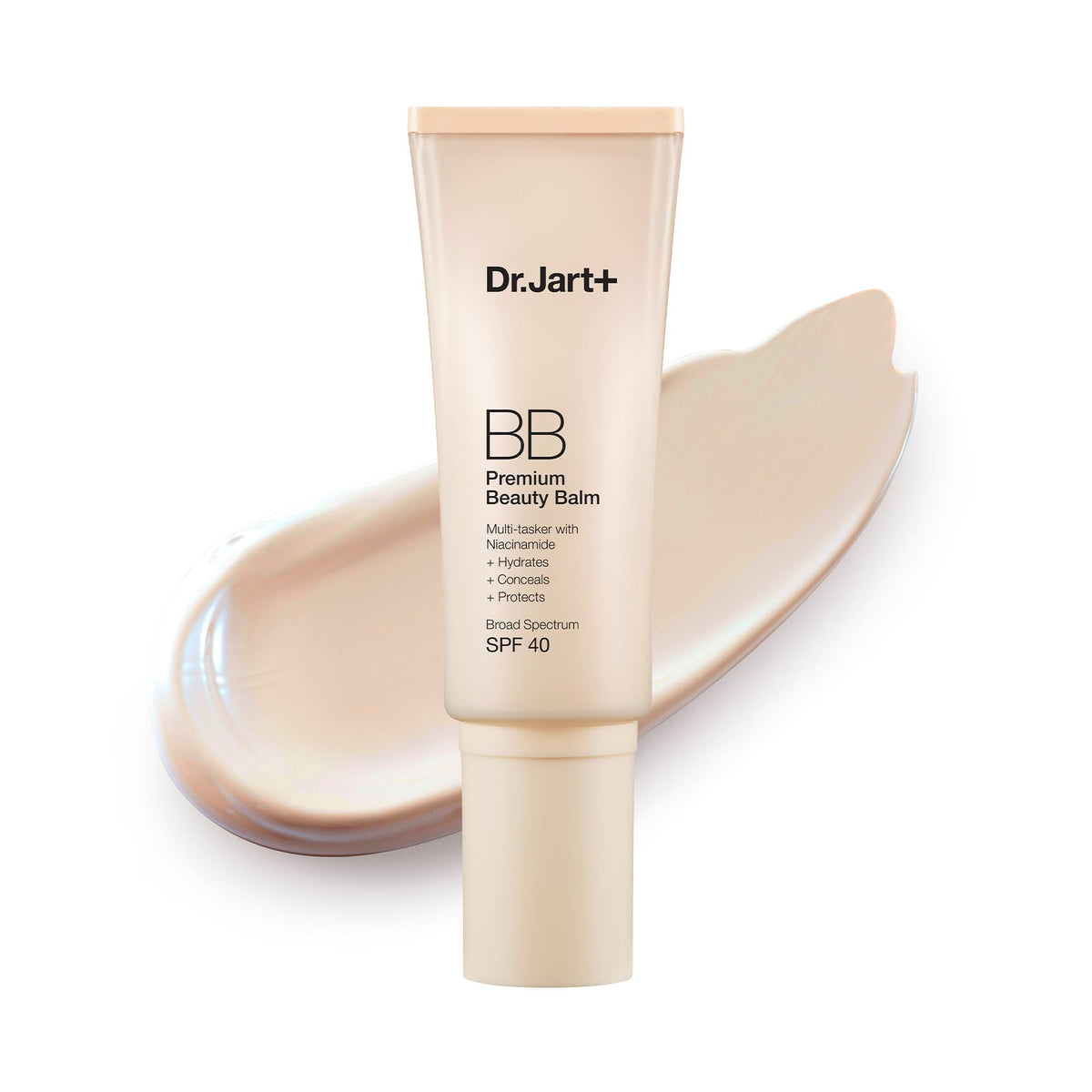 Dr.Jart+ front tube showing product branding and compact packaging benefit