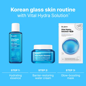 Dr.Jart+ in a bathroom routine scene promoting hydrated, glowing skin
