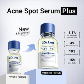 Dr.Leo bottle separation detail highlighting powder and yellow-green top layer
