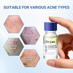 Dr.Leo texture close-up showing thin lotion consistency benefit: quick absorption