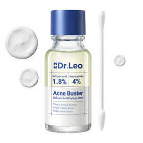 Dr.Leo front packaging showing compact treatment bottle and benefits