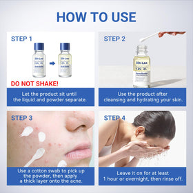 Dr.Leo label and ingredients close-up highlighting salicylic acid and niacinamide