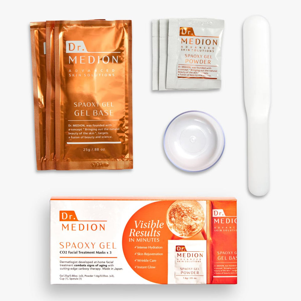 DR.MEDION front packaging showing three Spaoxy Gel treatments and benefits