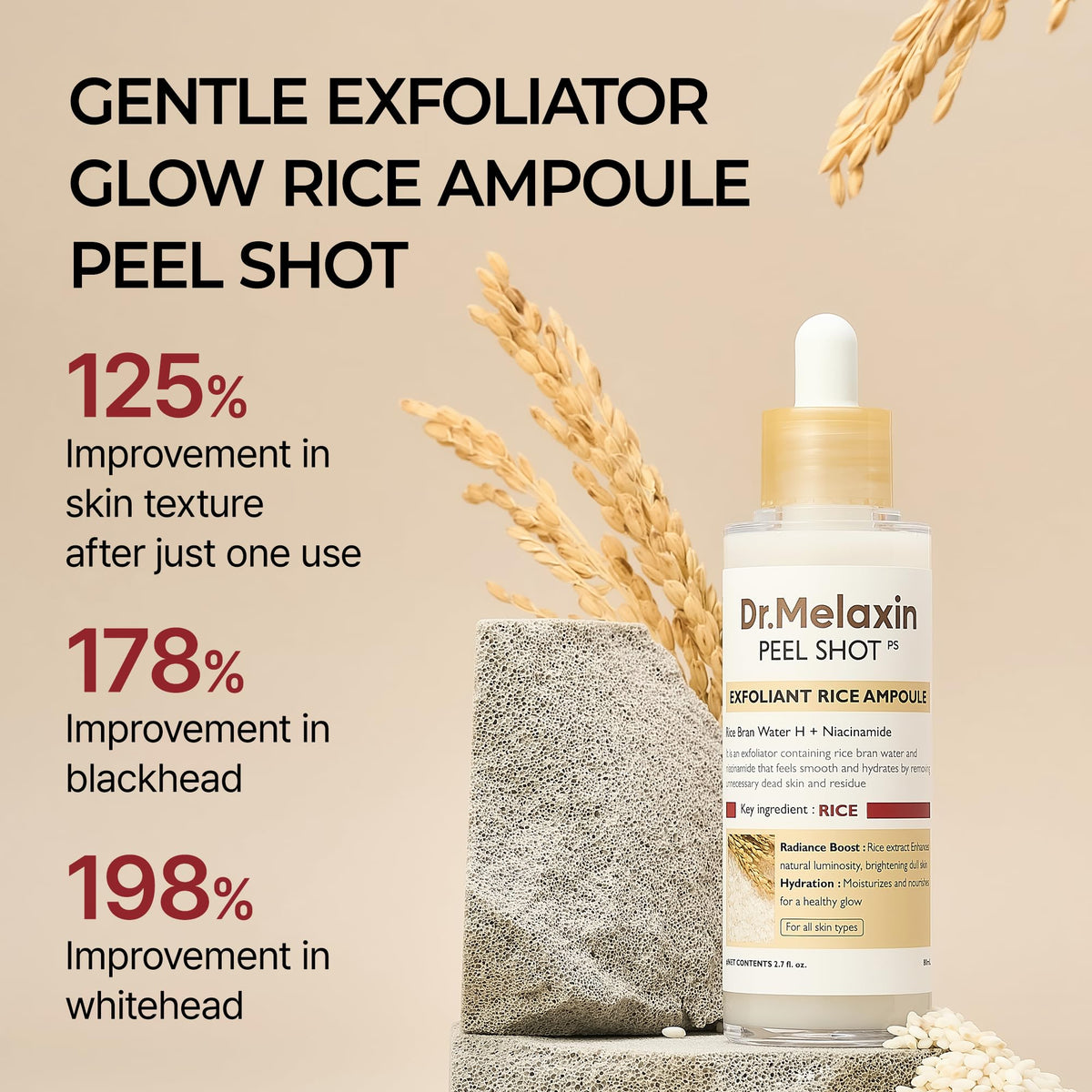 Dr.Melaxin ampoule pipette dispensing serum for controlled application benefit