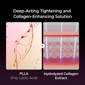 Dr.Melaxin application on cheek demonstrating visible tightening benefit