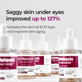 Dr.Melaxin applying ampoule under eye for targeted firming