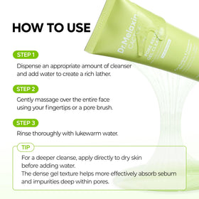 Dr.Melaxin before and after cleanse comparison showing clearer-looking pores benefit