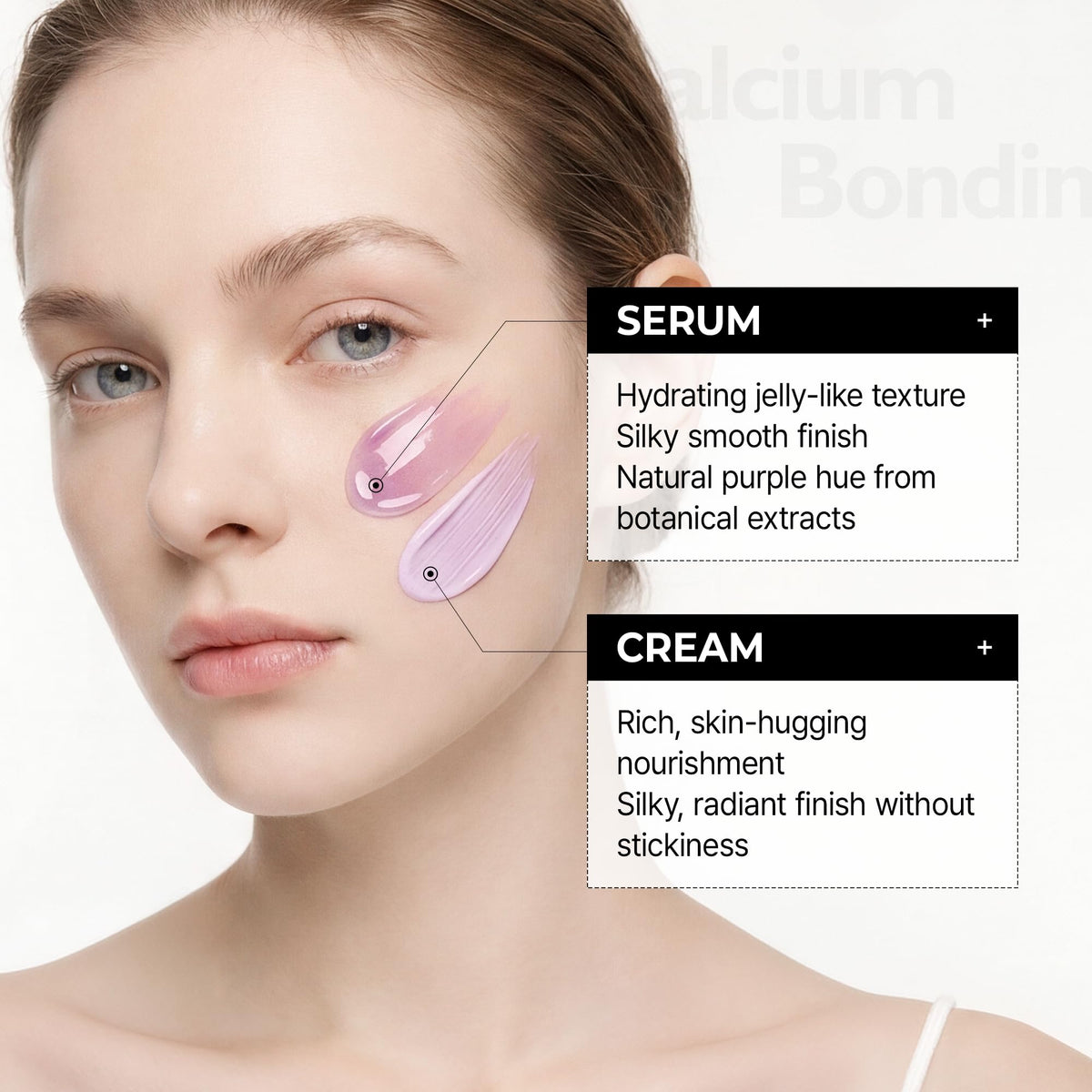 Dr.Melaxin illustrative before and after showing firmer skin