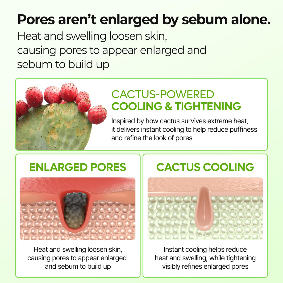 Dr.Melaxin before and after pore comparison illustrating refined pores and smoother skin
