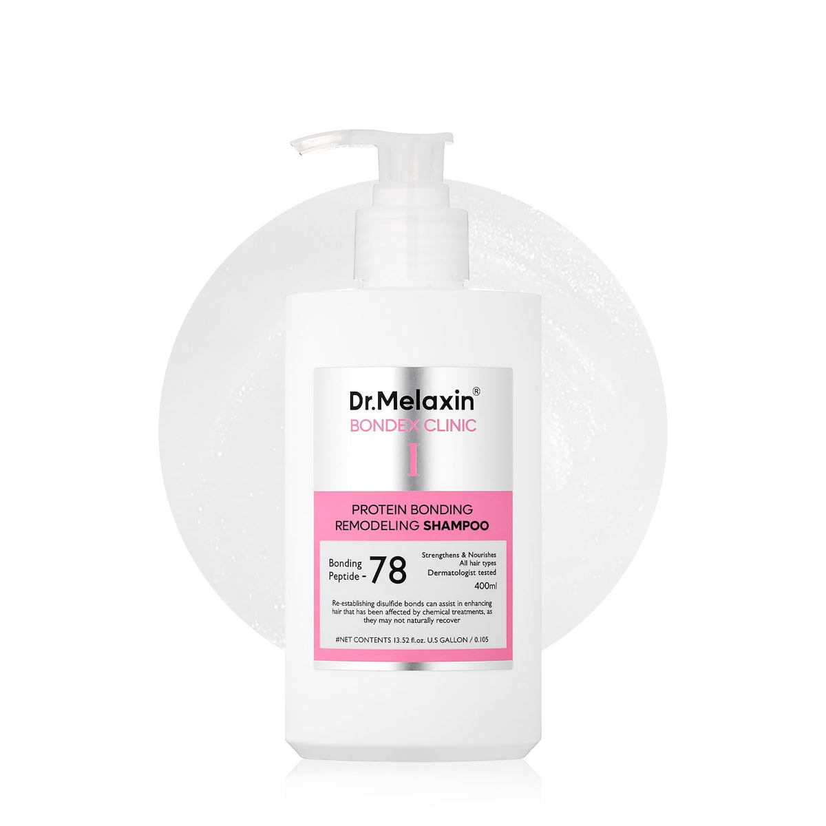 Dr.Melaxin front bottle view showing product and repair focus
