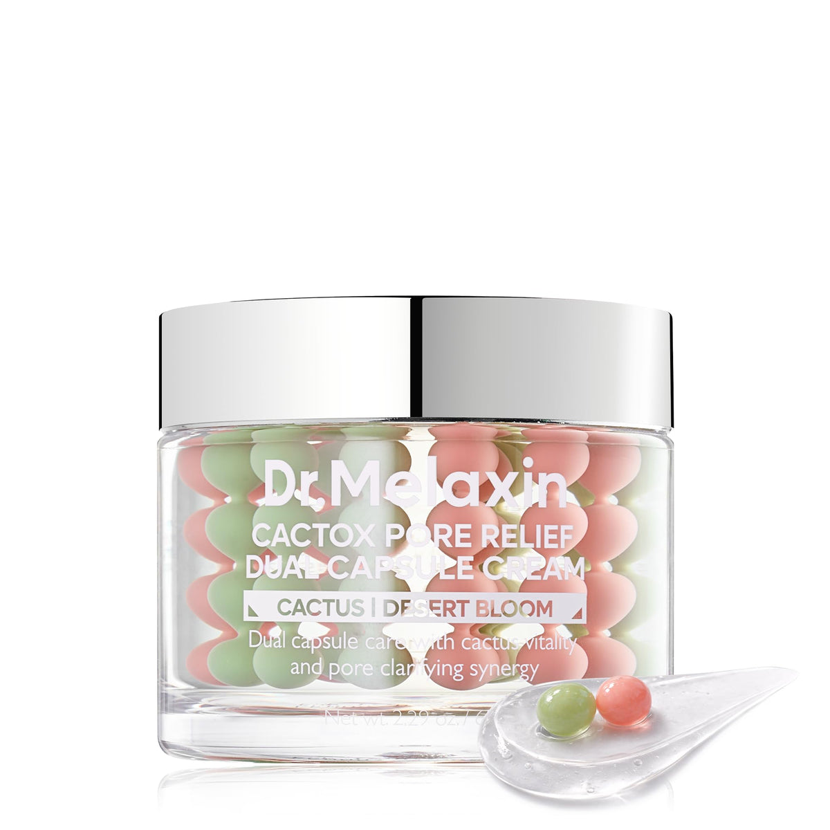 Dr.Melaxin front packaging showing product name and benefits for visible pores