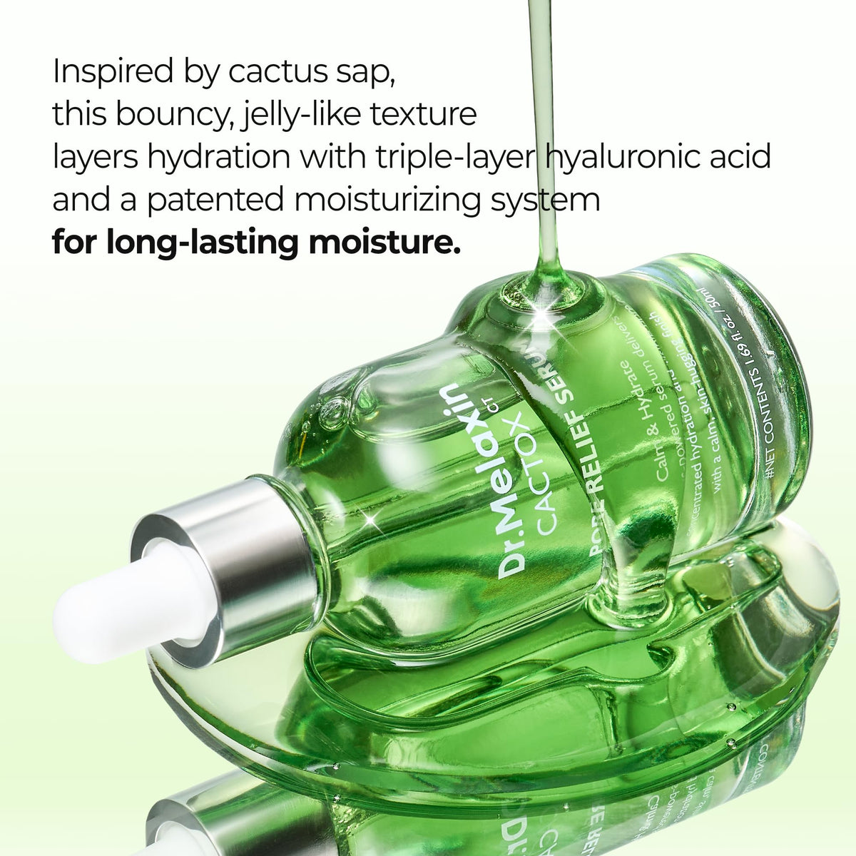 Dr.Melaxin in hand application showing easy absorption and smoothing
