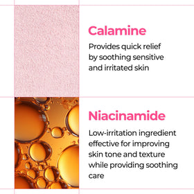 Dr.Melaxin calamine and niacinamide ingredient shot for soothing benefit