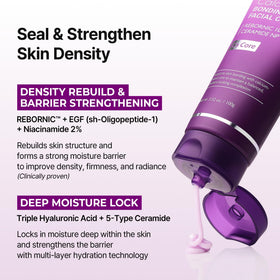 Dr.Melaxin cream being applied from fingers to face for hydration