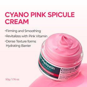 Dr.Melaxin cream texture close-up illustrating smooth hydration