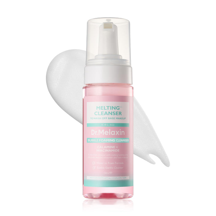 Dr.Melaxin front packaging showing cleanser and product benefit of clear skin