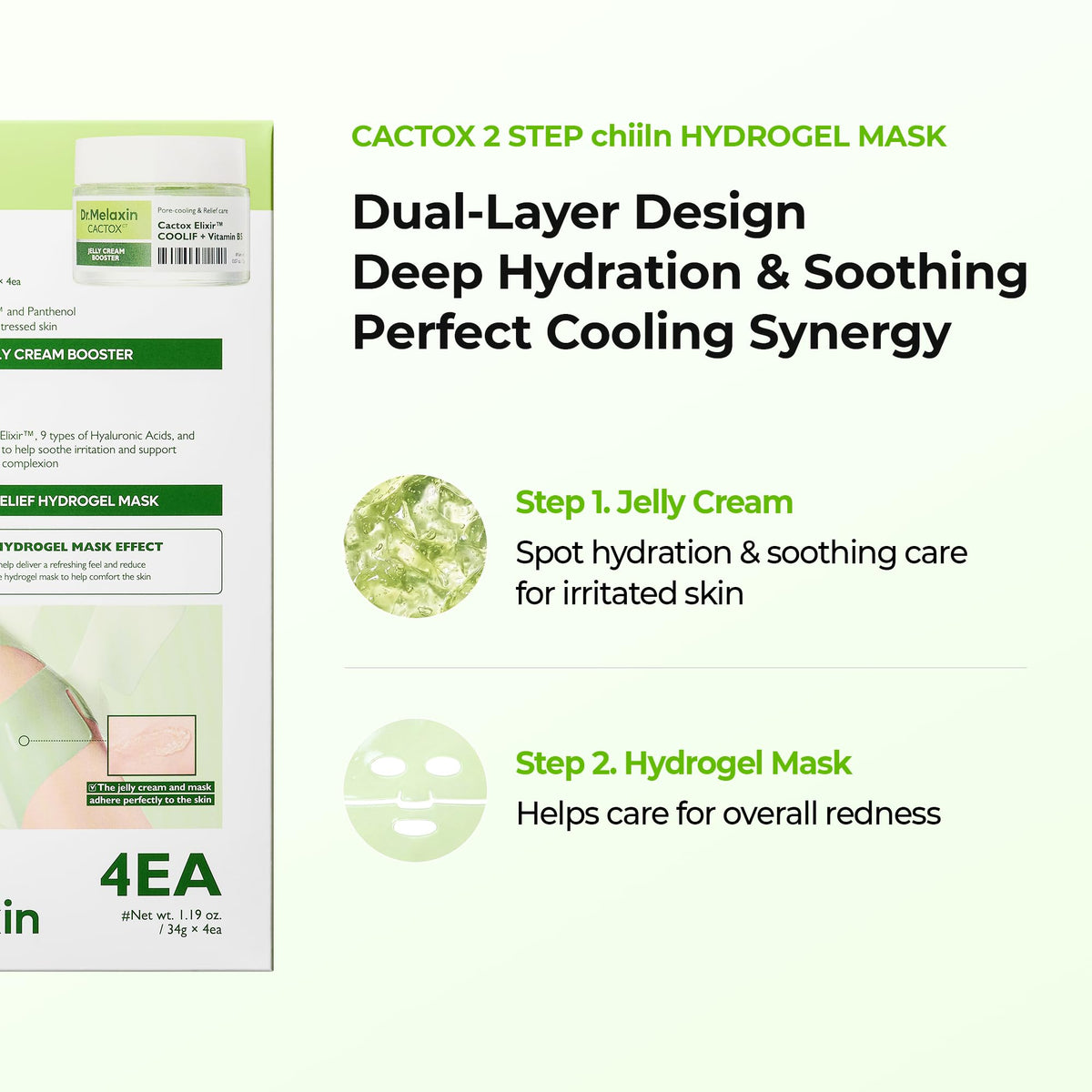 Dr.Melaxin product label detail showing key ingredients and pore-targeting claims