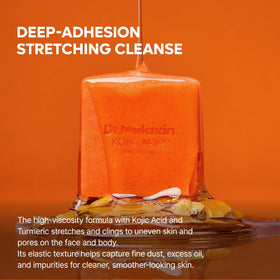 Dr.Melaxin ingredient label close-up highlighting kojic acid turmeric