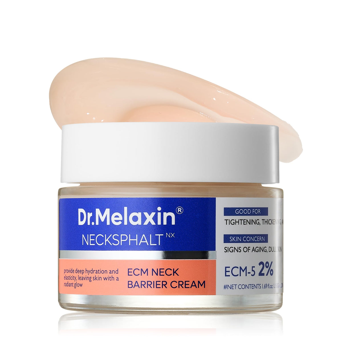 Dr.Melaxin jar front view showing packaging and visible brand benefit