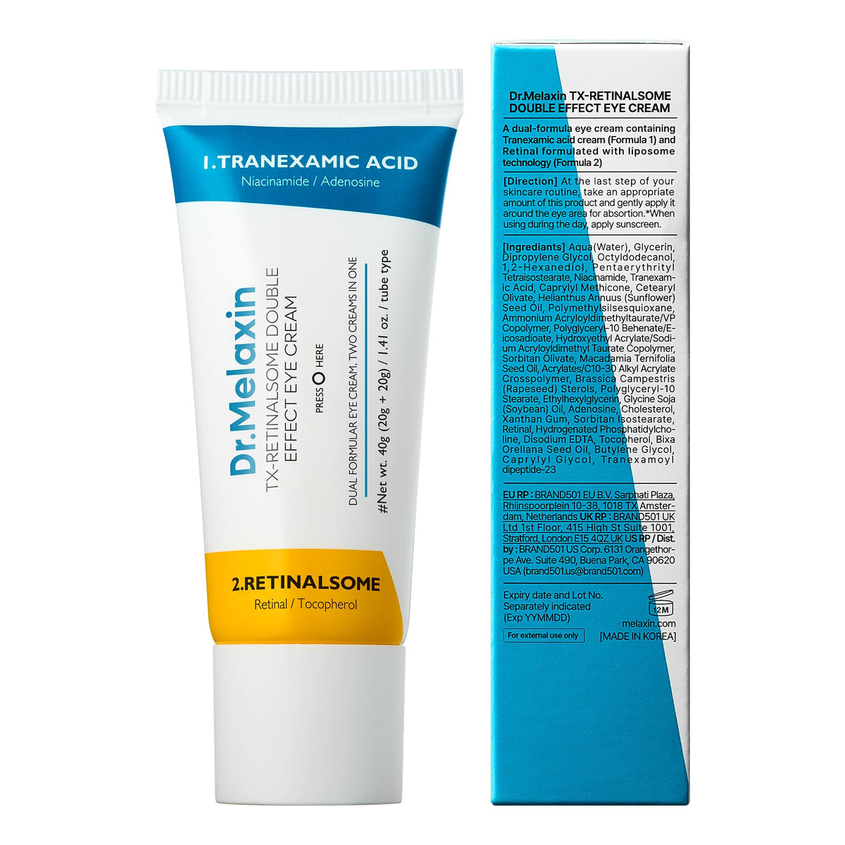 Dr.Melaxin next to sunscreen on nightstand encouraging daytime protection