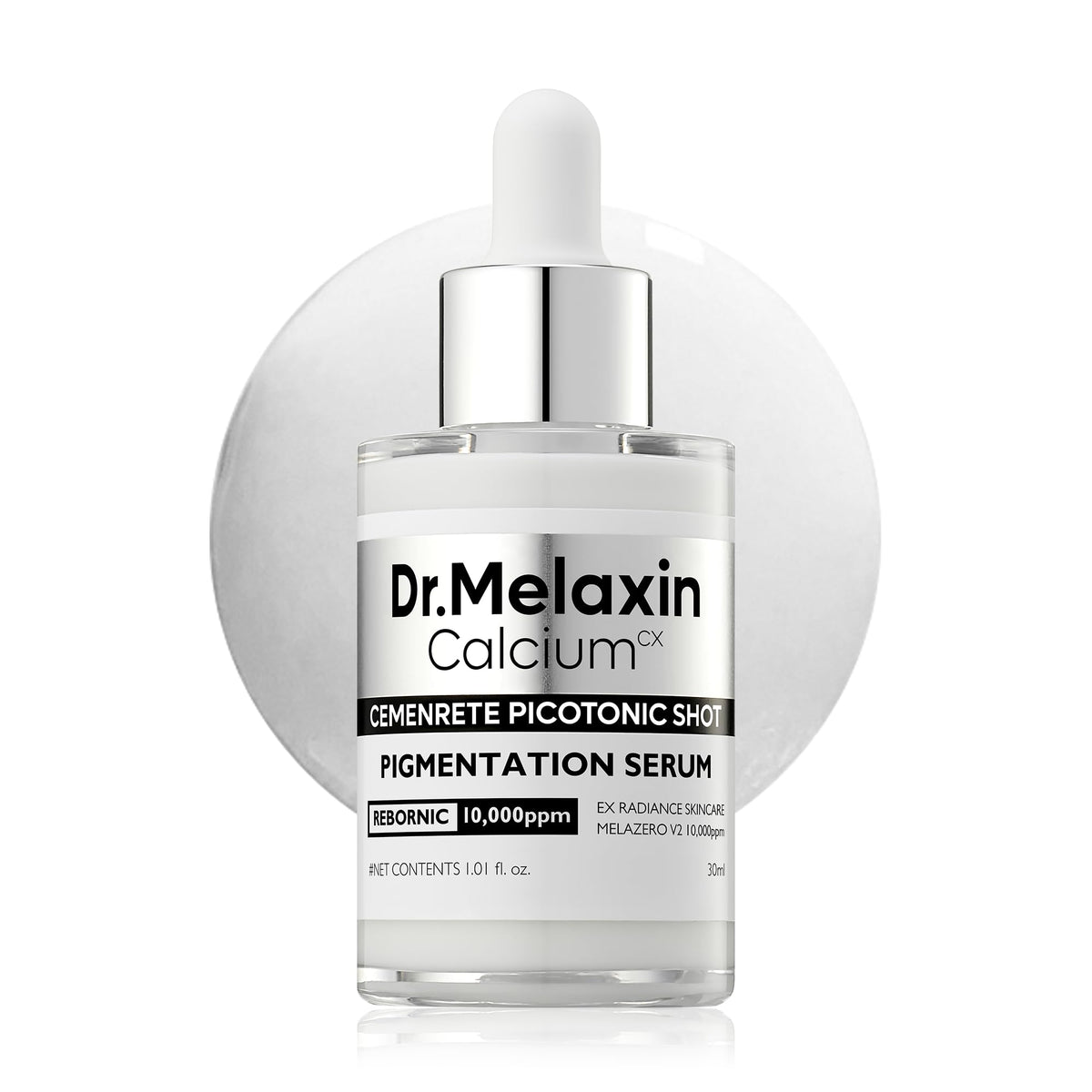 Dr.Melaxin front packaging showing serum bottle and branding for quick identification