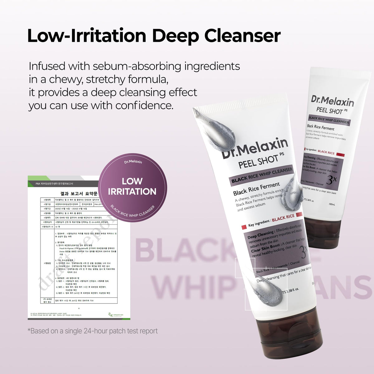 Dr.Melaxin size comparison in hand to illustrate 100ml travel-friendly volume