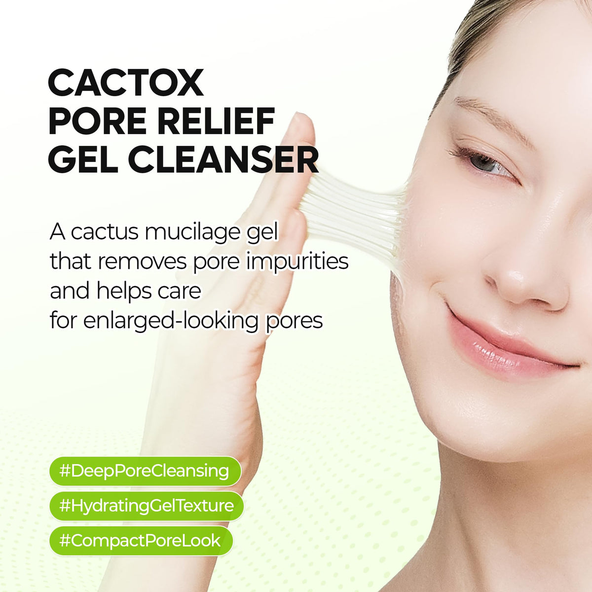 Dr.Melaxin gel texture close-up demonstrating smooth hydrating formula benefit