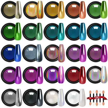 DRMODE front packaging showing full 24-color chrome powder kit benefits
