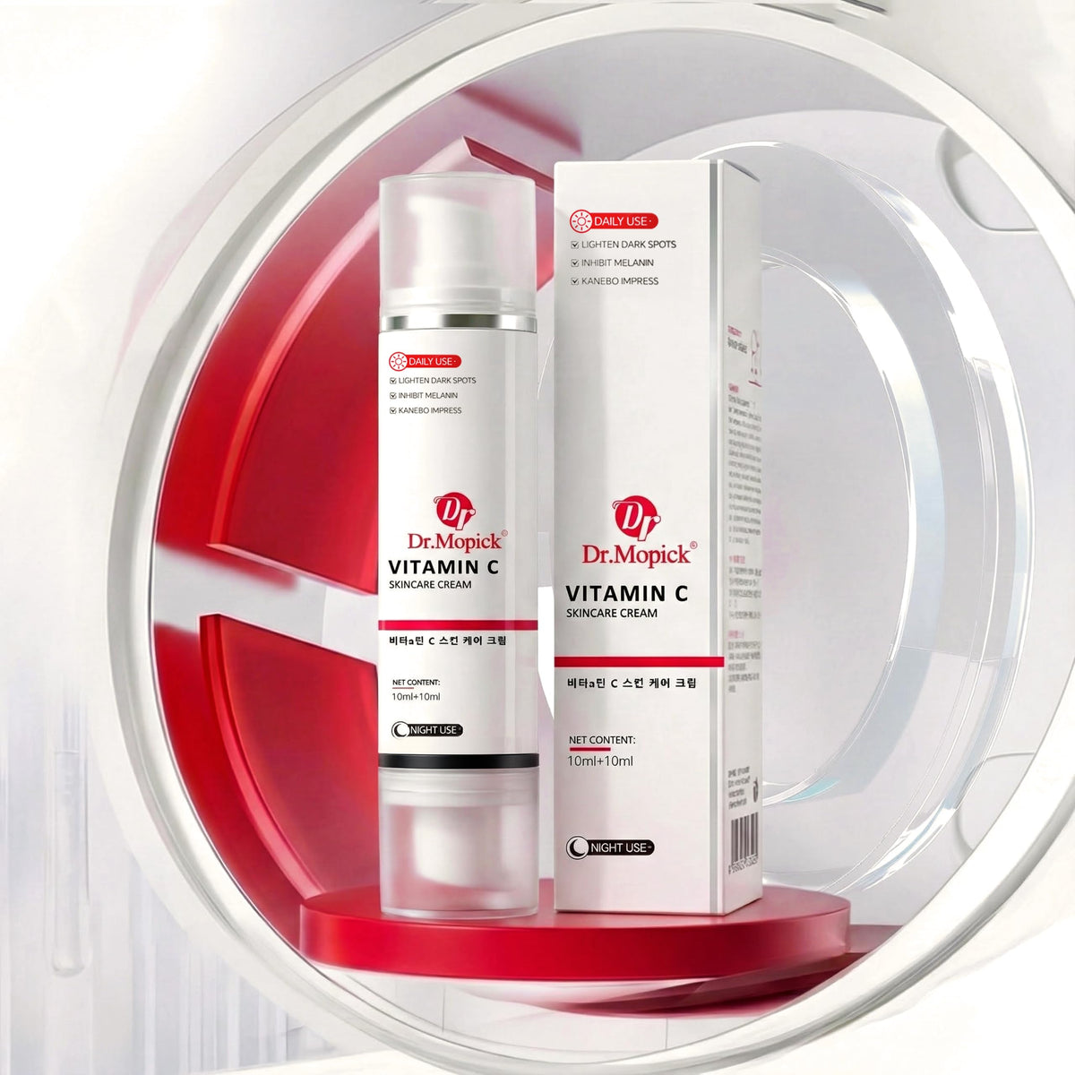 DR.MOPICK cream texture close-up highlighting smooth hydrating formula