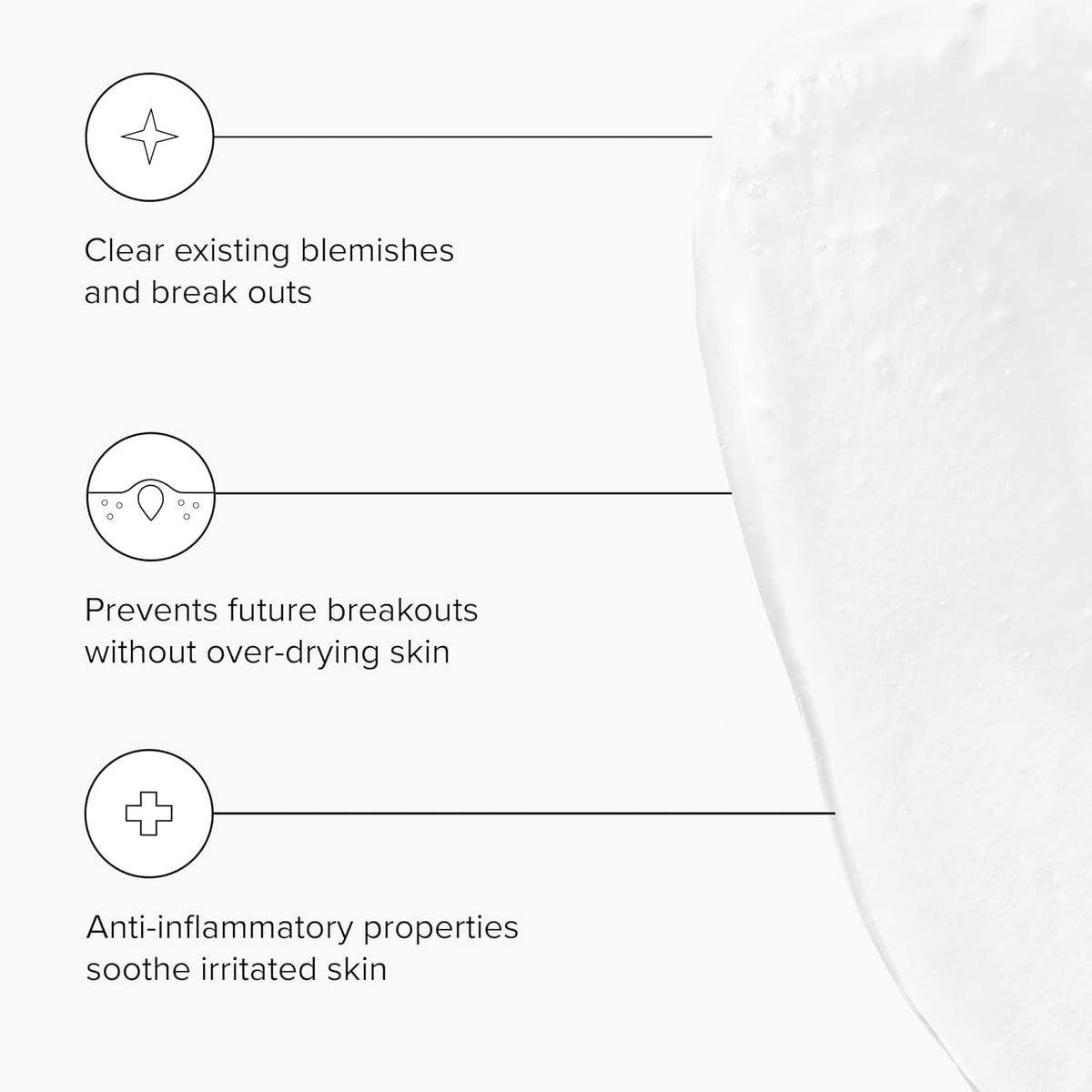 DRMTLGY closeup of gel texture highlighting gentle exfoliating action