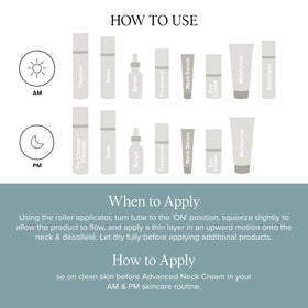 DRMTLGY applying serum to neck demonstrating lifting massage and targeted sculpting
