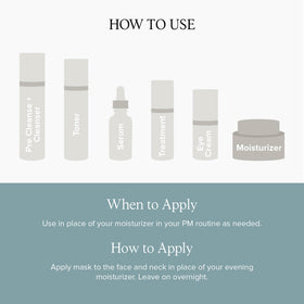 DRMTLGY hand applying mask to show easy spreadability and quick absorption