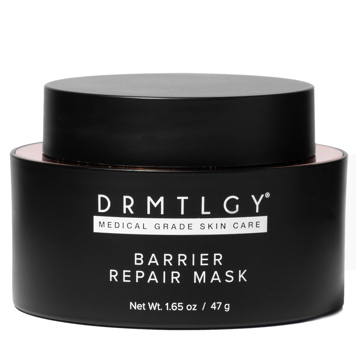 DRMTLGY jar front view showing sleek packaging and product name for trust