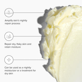 DRMTLGY close-up of creamy mask texture highlighting lightweight hydration
