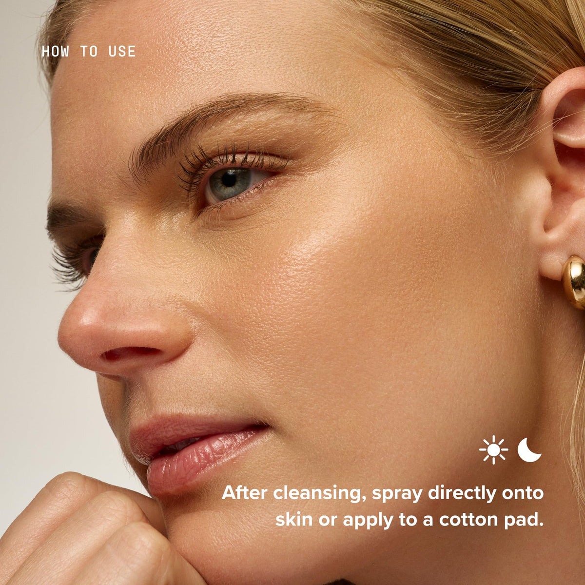 DRMTLGY cotton pad application demonstrating effective pore cleaning