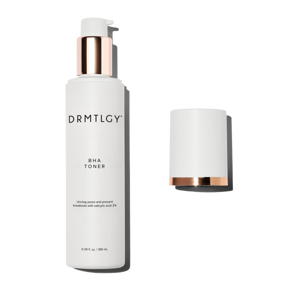 DRMTLGY toner front packaging showing label and bottle benefits