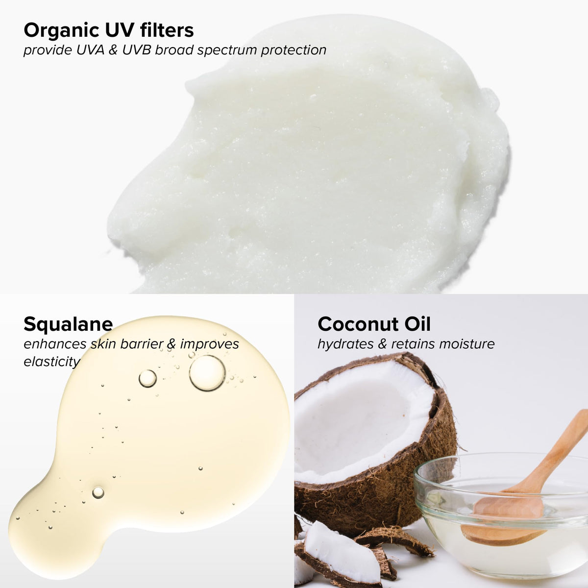 DRMTLGY ingredient label with squalane aloe coconut, hydrating benefit