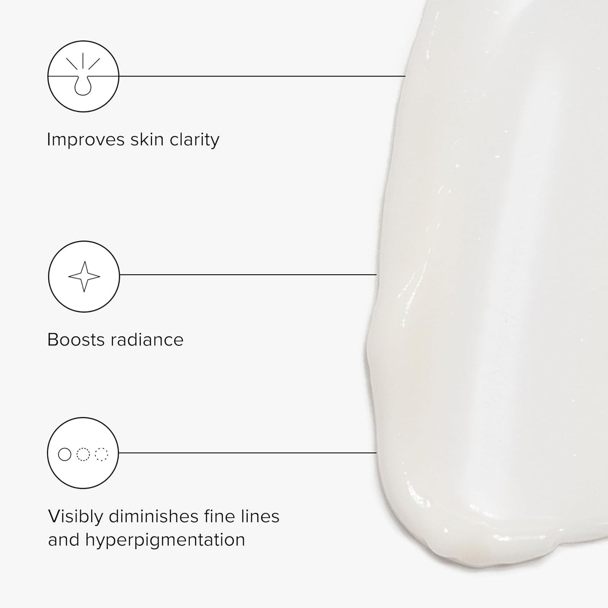 DRMTLGY milky serum texture close-up demonstrating spreadability