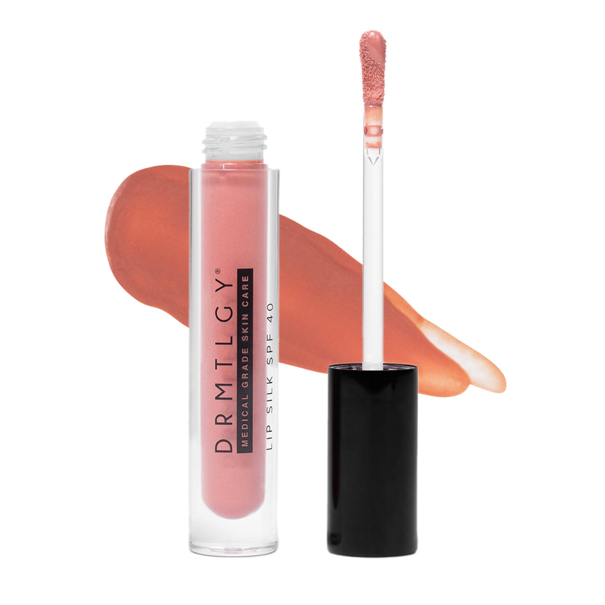 DRMTLGY Lip Silk Soft front packaging showing sleek SPF stick and shade
