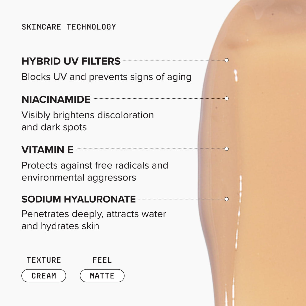 DRMTLGY ingredient shot with niacinamide and hyaluronic acid benefits