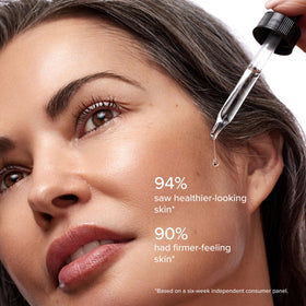 DRMTLGY serum applied on hand illustrating lightweight feel