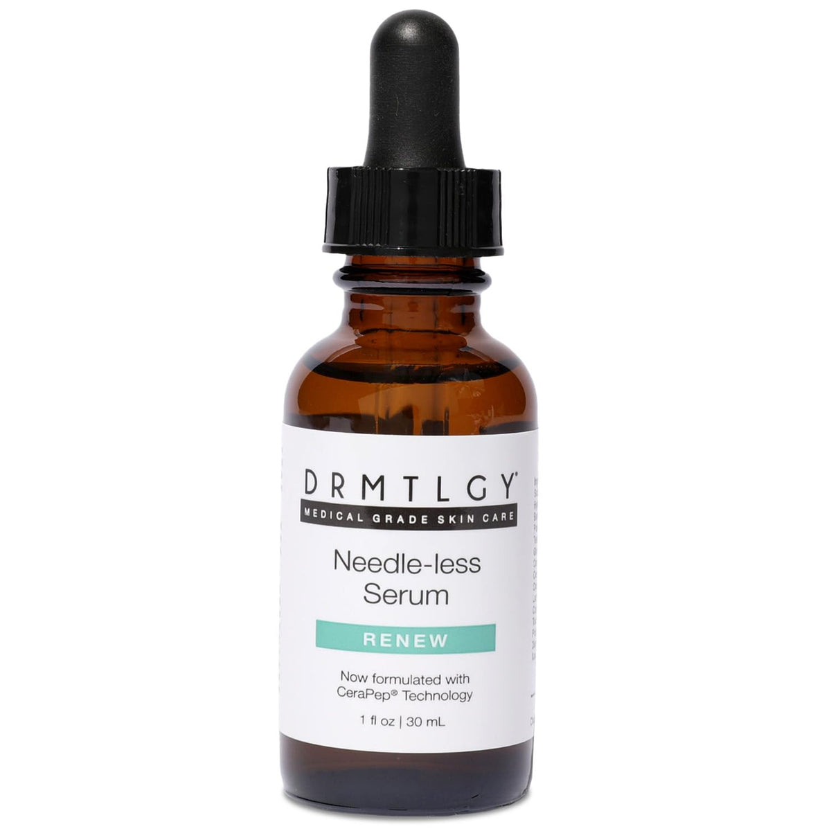 DRMTLGY front packaging showing serum bottle and benefits