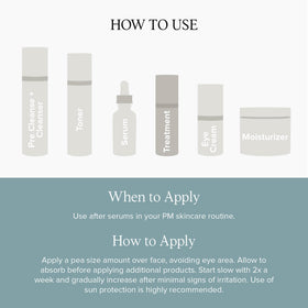 DRMTLGY bottle on bathroom counter illustrating nightly routine convenience