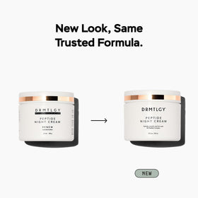 DRMTLGY cream on fingers demonstrating lightweight absorption