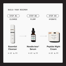 DRMTLGY jar on a bedside table showing nighttime skincare routine benefit