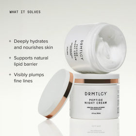 DRMTLGY open jar showing smooth cream texture for quick absorption