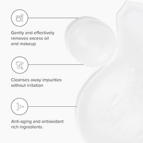 DRMTLGY pump and label close-up displaying ingredients and usage benefits