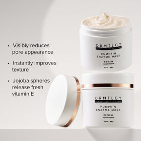 DRMTLGY mask being applied on hand demonstrating easy application benefit
